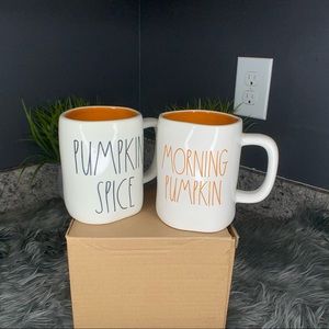 Rae Dunn Pumpkin Spice Morning Pumpkin Mugs